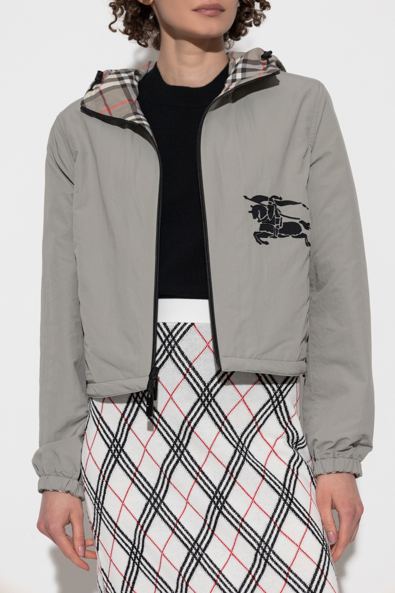 パーカー・フーディ Burberry Modern Plaid Jacket With Versatile Hood Burberry Modern Plaid Jacket With Versatile Hood Hoodie